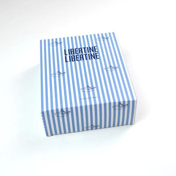 Libertine-Libertine Underwear - Striped Boats Woven Boxer - White / Navy