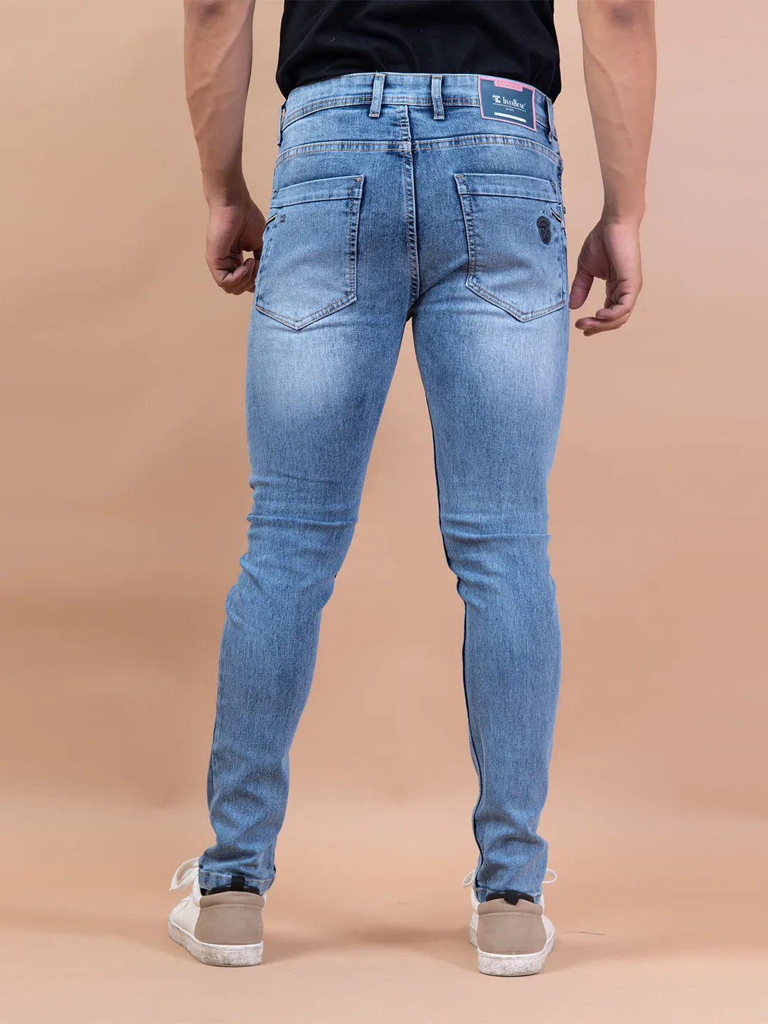 Light Blue Ankle Length Stretchable Men's Jeans