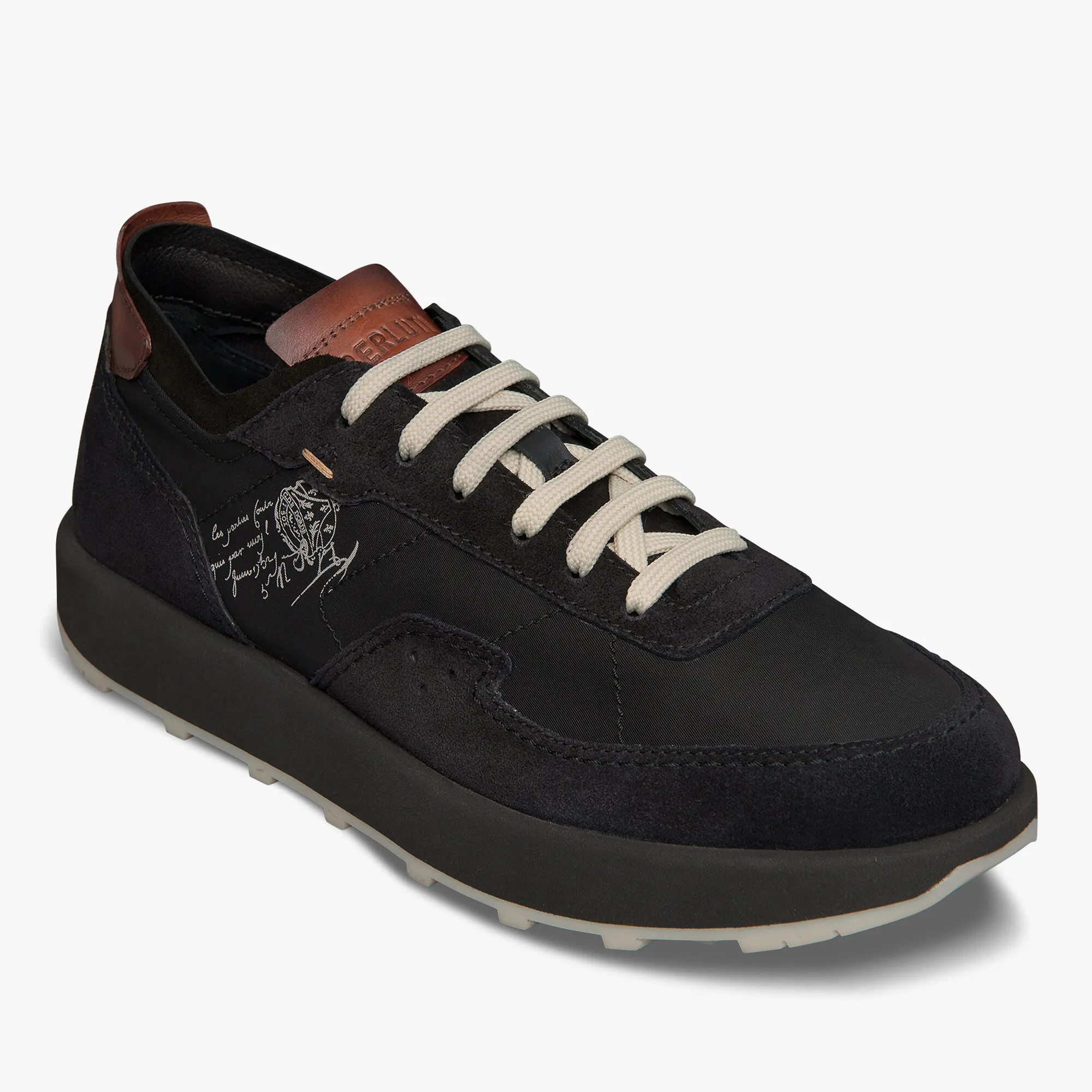 Light Track Suede Calf Leather and Nylon Sneaker