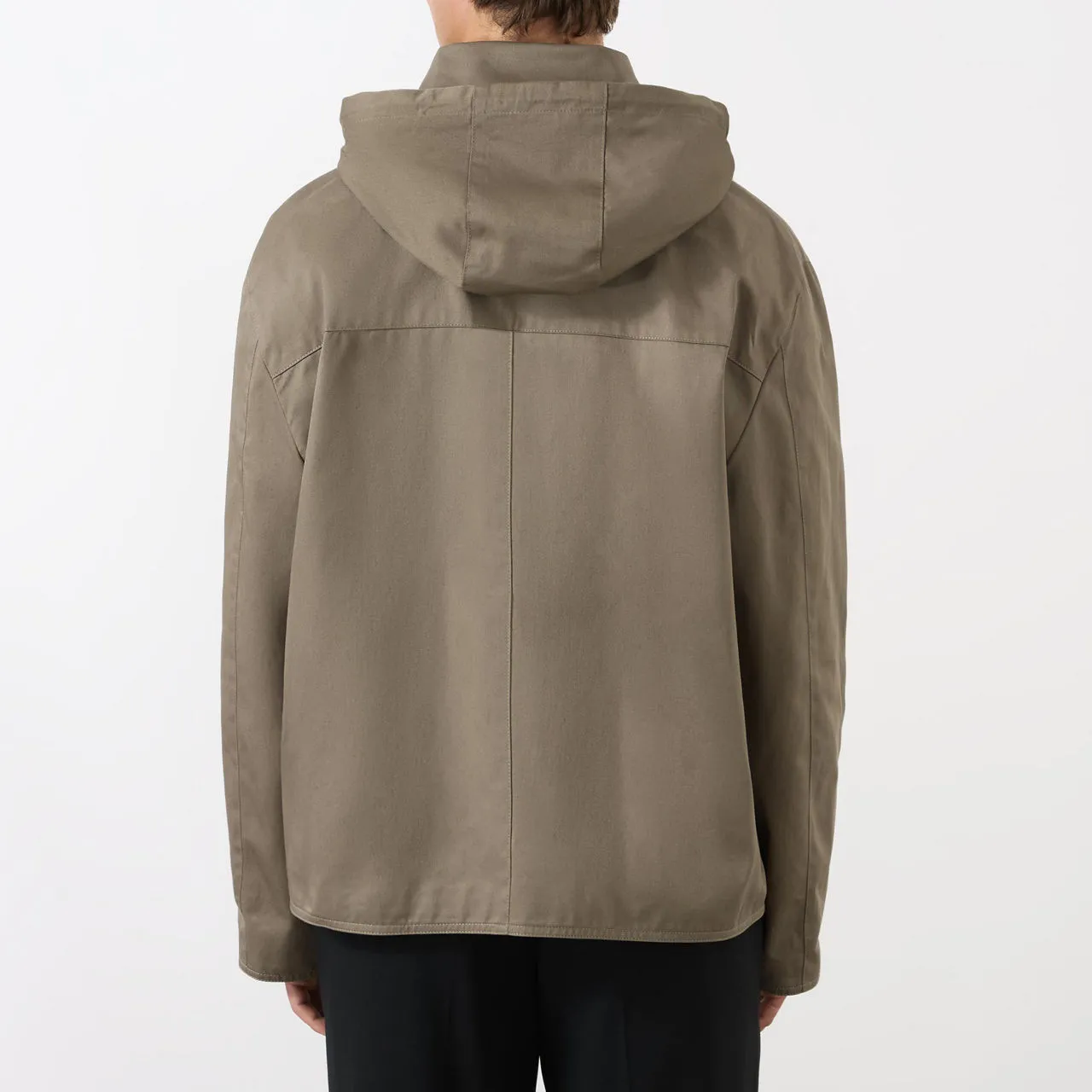 LOEWE Drawstring Hooded Rain Jacket - Khaki Brown