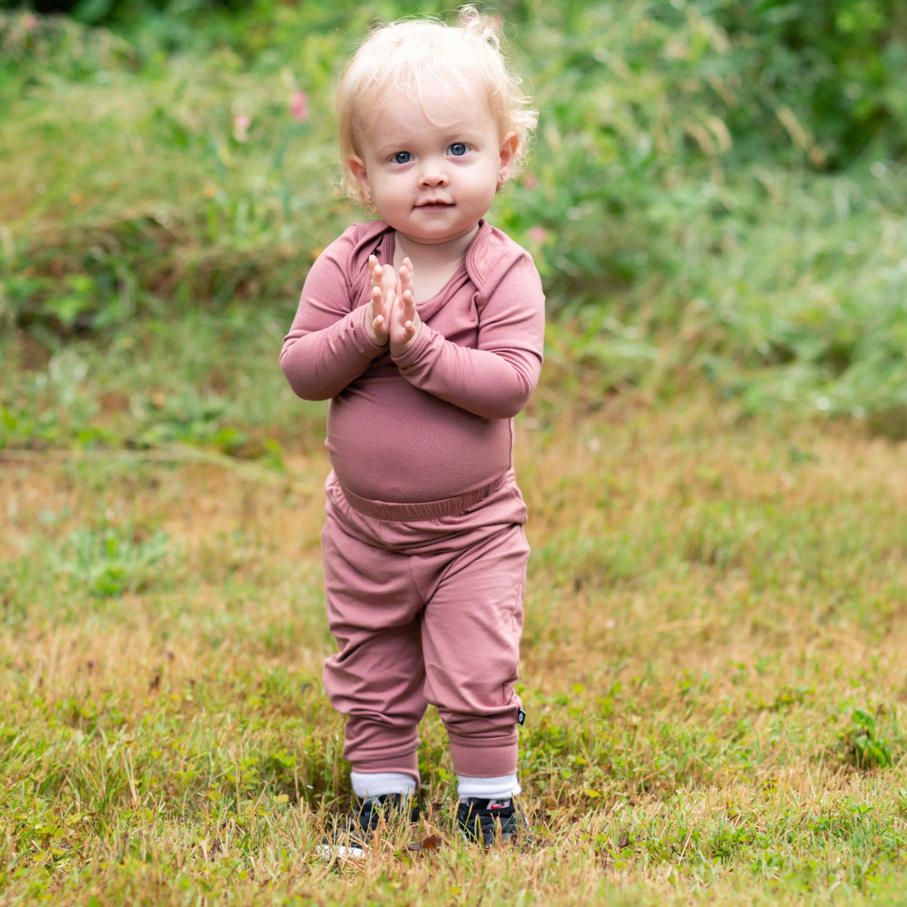 Long Sleeve Bodysuit in Dusty Rose