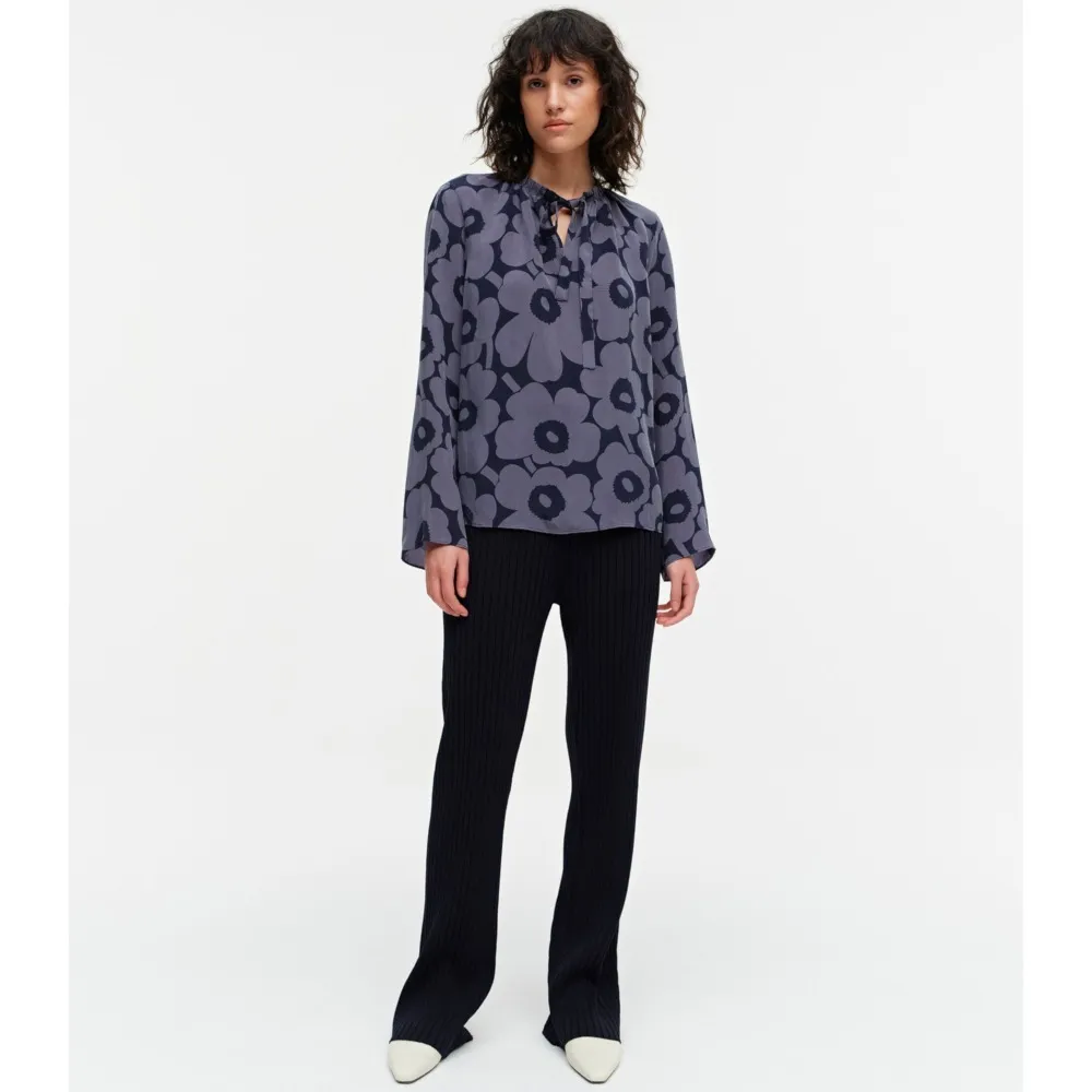 marimekko  |Flower Patterns Casual Style Long Sleeves Medium