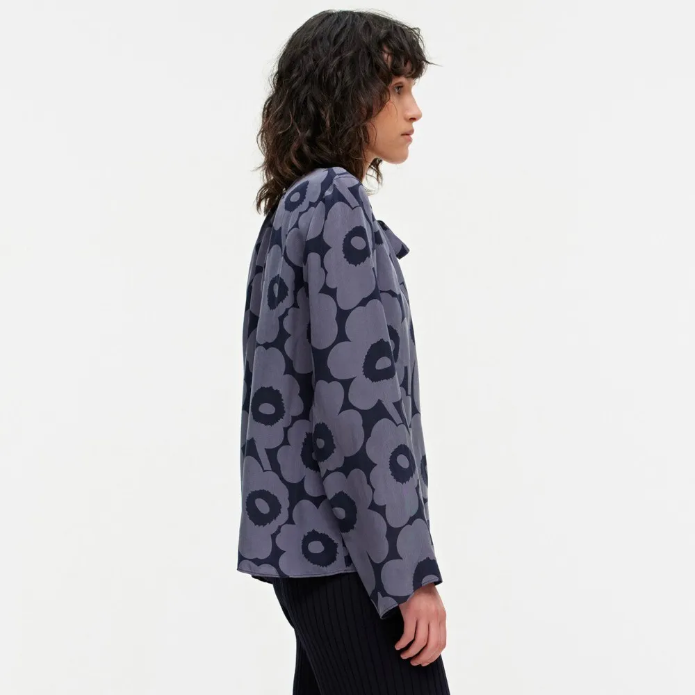 marimekko  |Flower Patterns Casual Style Long Sleeves Medium