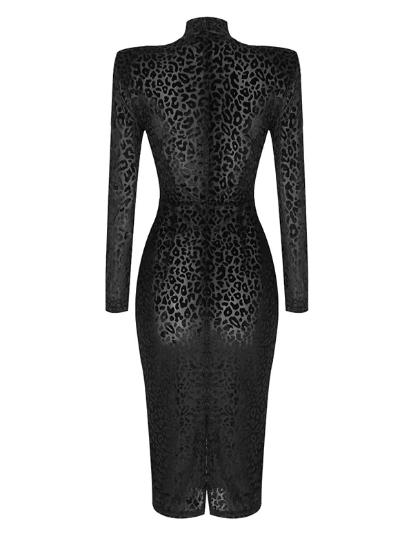 Masha Black Midi Dress