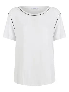 Maxi T-shirt girocollo in Viscosa Summer - Bianco