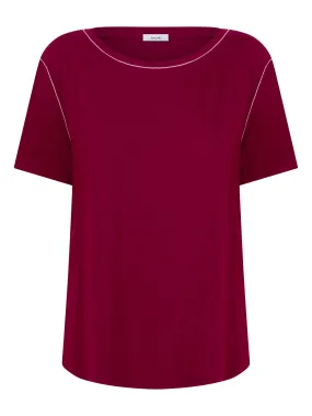 Maxi T-shirt girocollo in Viscosa Summer - Rhododendron