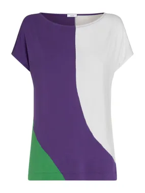 Maxi T-shirt multicolor in Viscosa Summer - Fant. Prism Violet