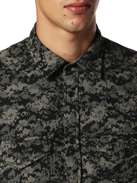 Men's S-Bancs Camouflage Button Up