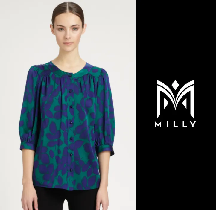 Milly  |Flower Patterns Silk Tunics