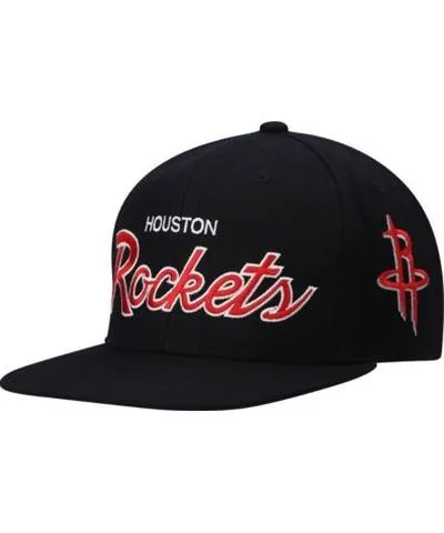 Mitchell & Ness Men's NBA Houston Rockets Hardwood Classics Script 2.0 Snapback Hat