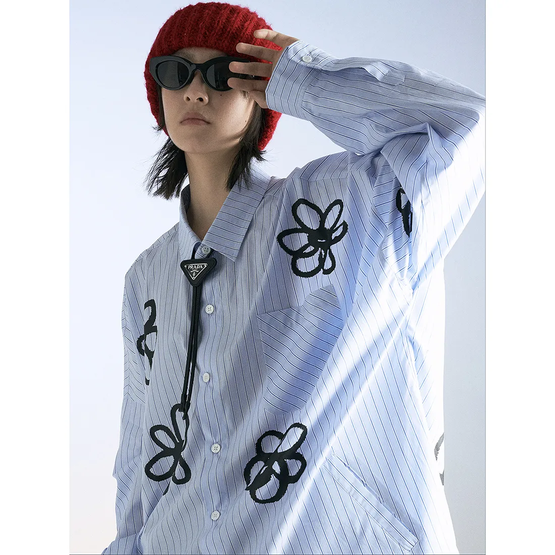 MODITEC  |Flower Patterns Unisex Street Style Long Sleeves Cotton