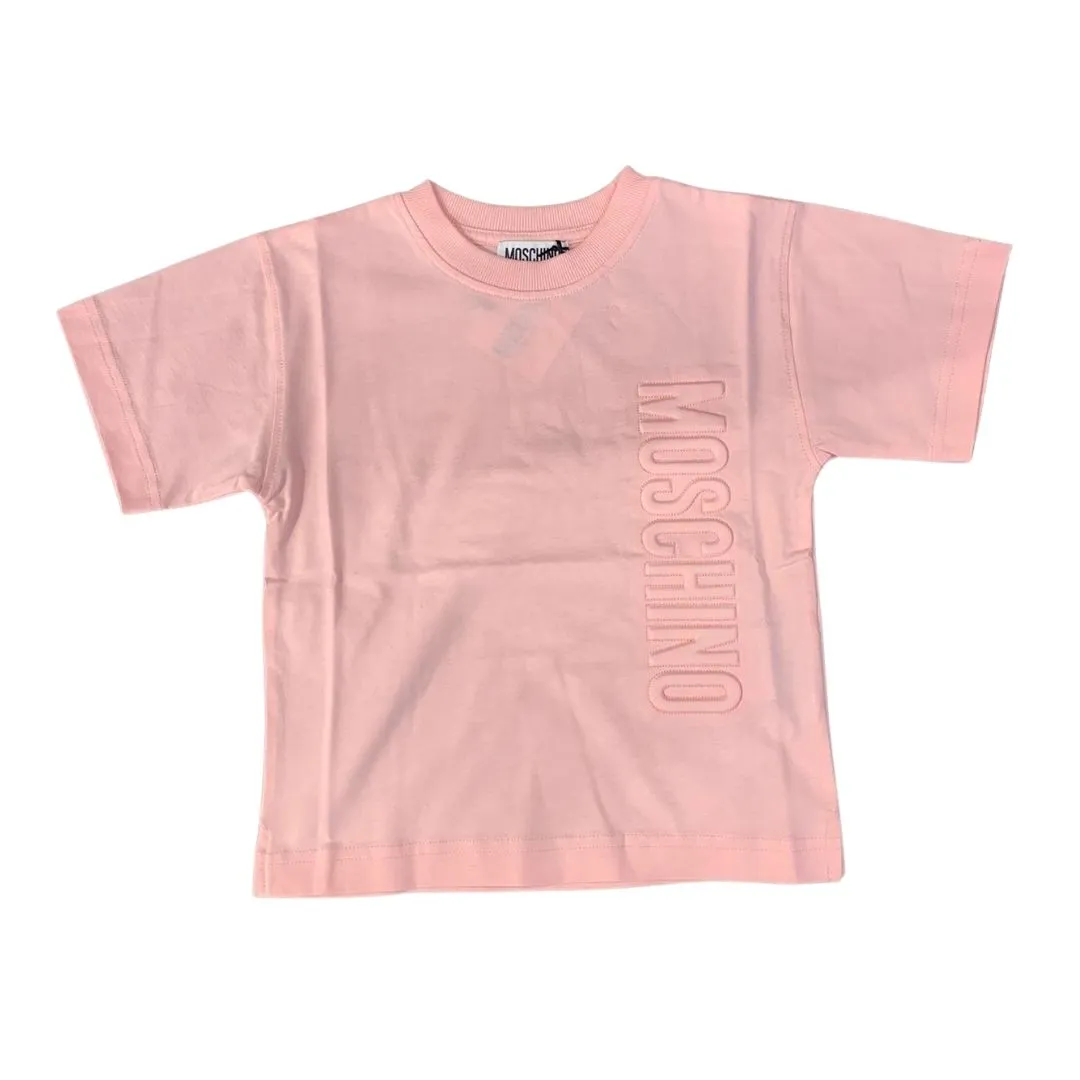 Moschino T-Shirt Logo Mono Pink