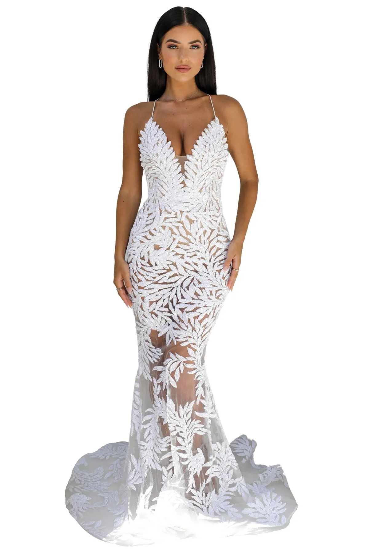 NADINE MERABI Stella Gown (White)- RRP $885