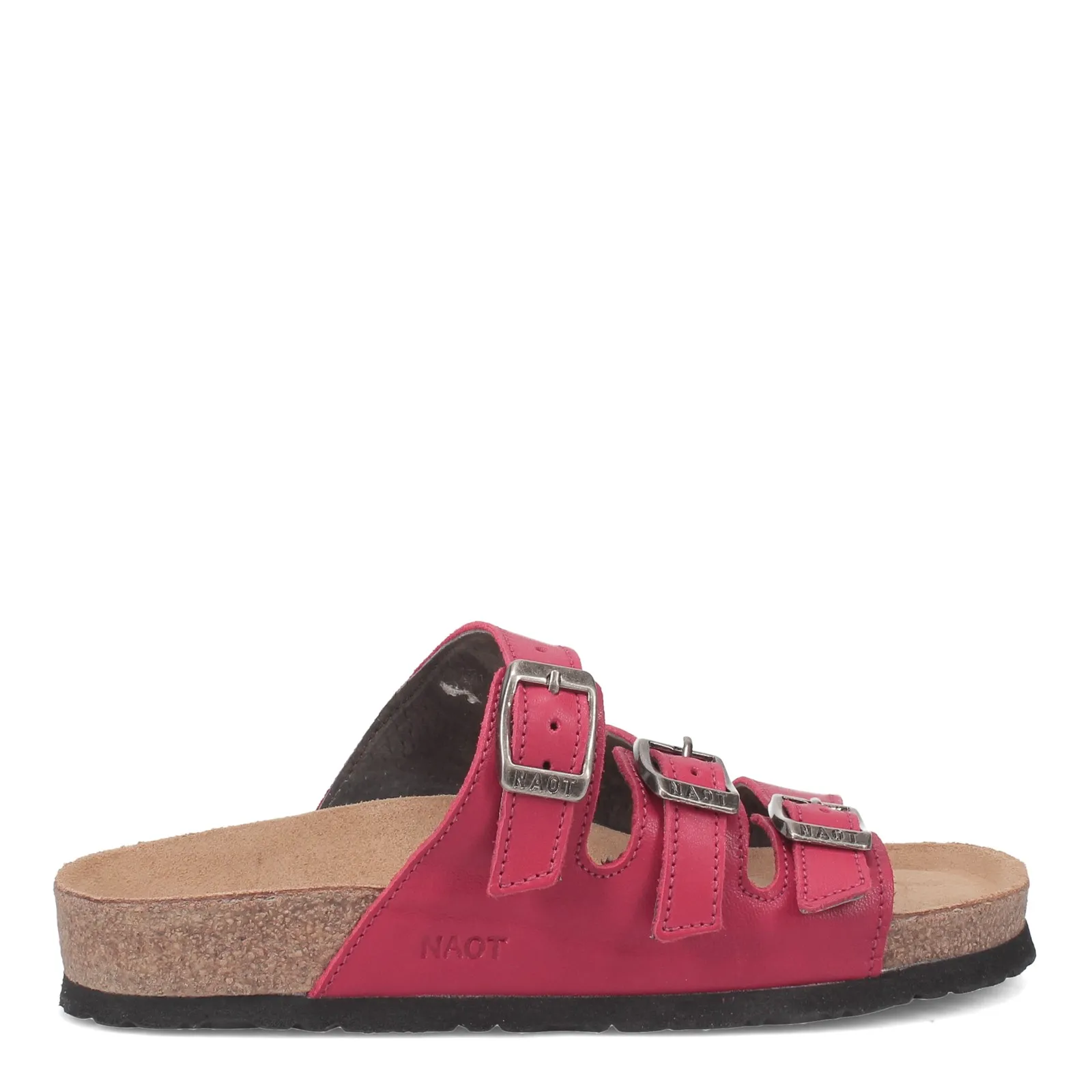 Naot Womens Austin 3 Strap Sandal- Kiss Red Leather