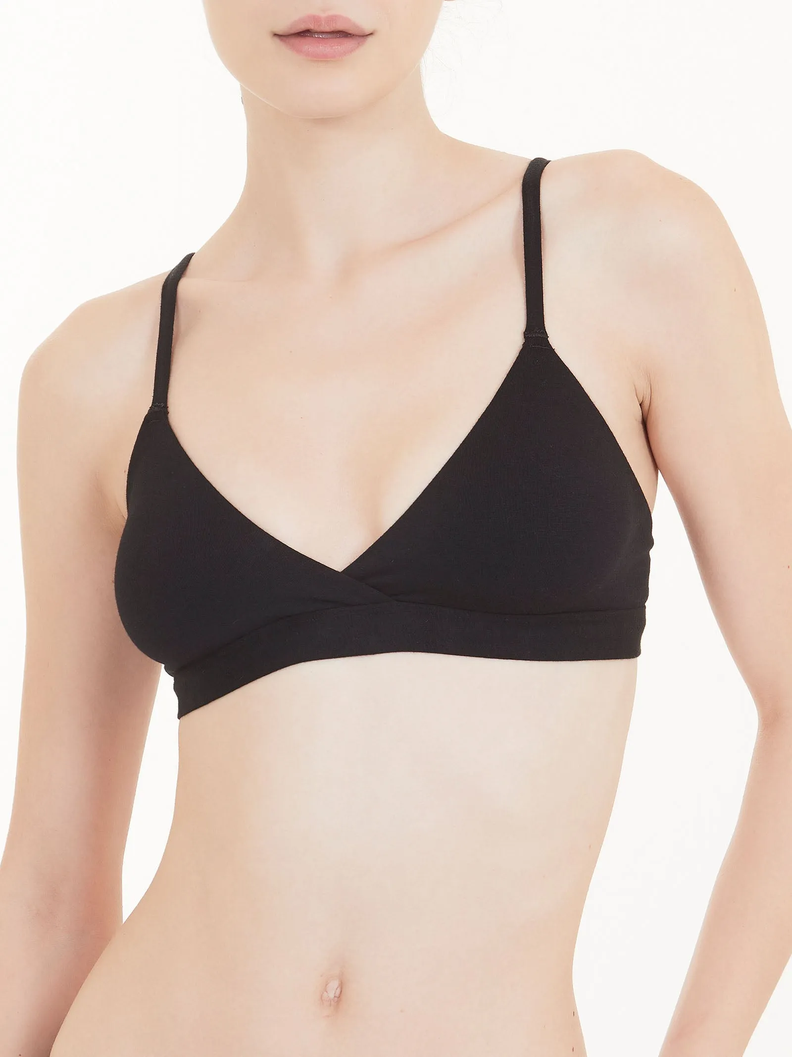 Natural Bralette - Reggiseno light in cotone elasticizzato - Nero