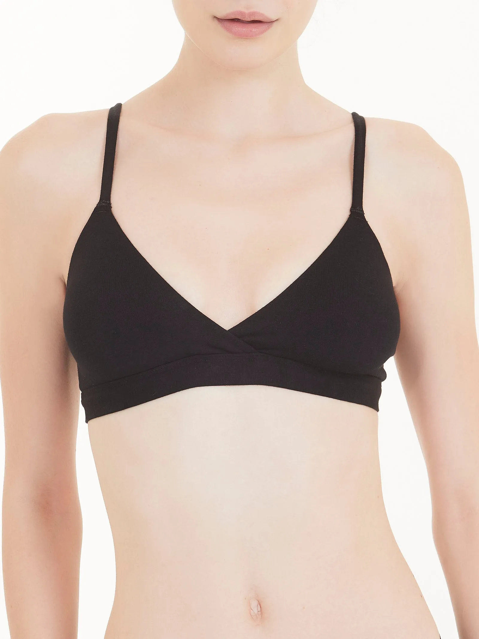 Natural Bralette - Reggiseno light in cotone elasticizzato - Nero