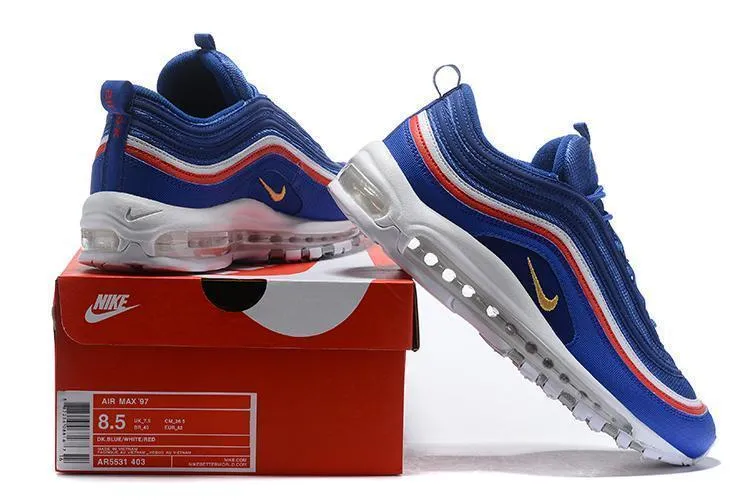 Nike Air Max 97 Blue White Italia Shoes Sale Men Size US 7, 8, 8.5, 9, 10, 11