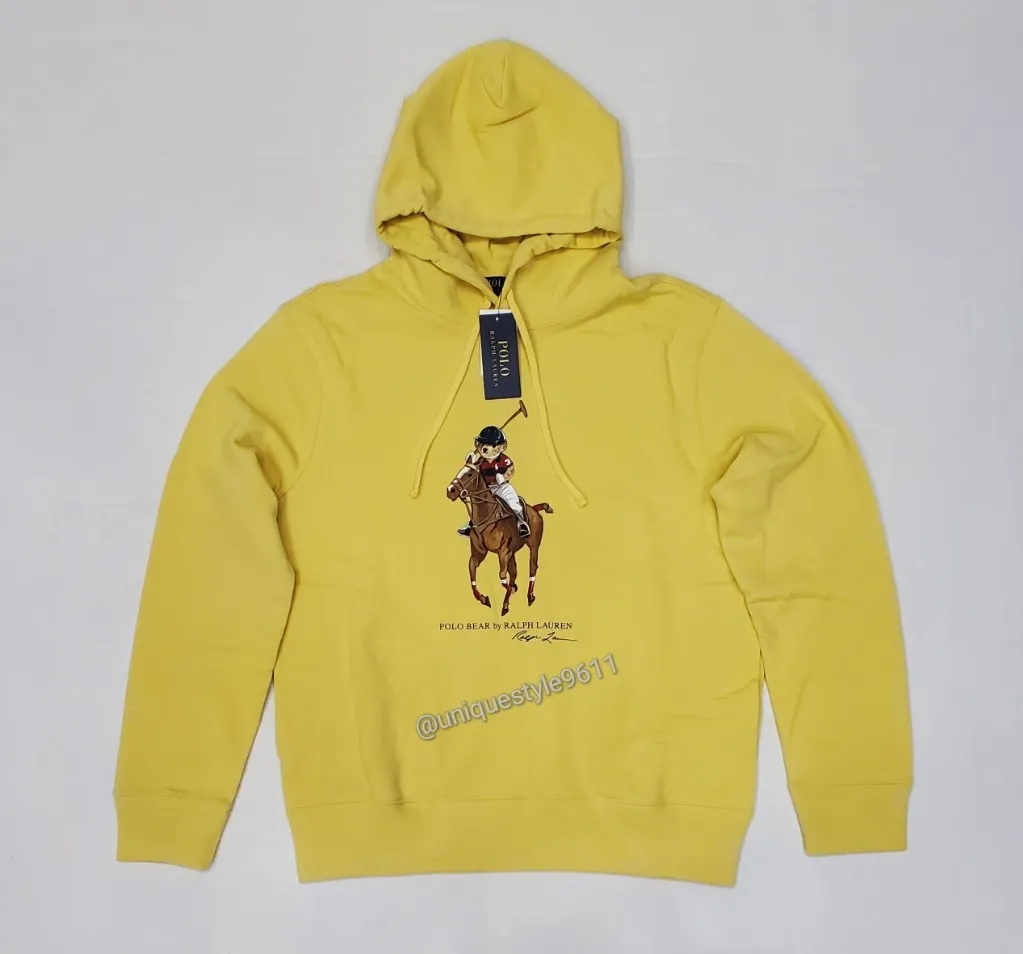 Nwt Polo Big & Tall Yellow Bear on Pony Hoody