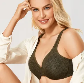 Olivine Heather Full Coverage Seamless Non-Padded Bra for Women