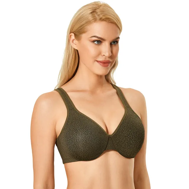 Olivine Heather Full Coverage Seamless Non-Padded Bra for Women