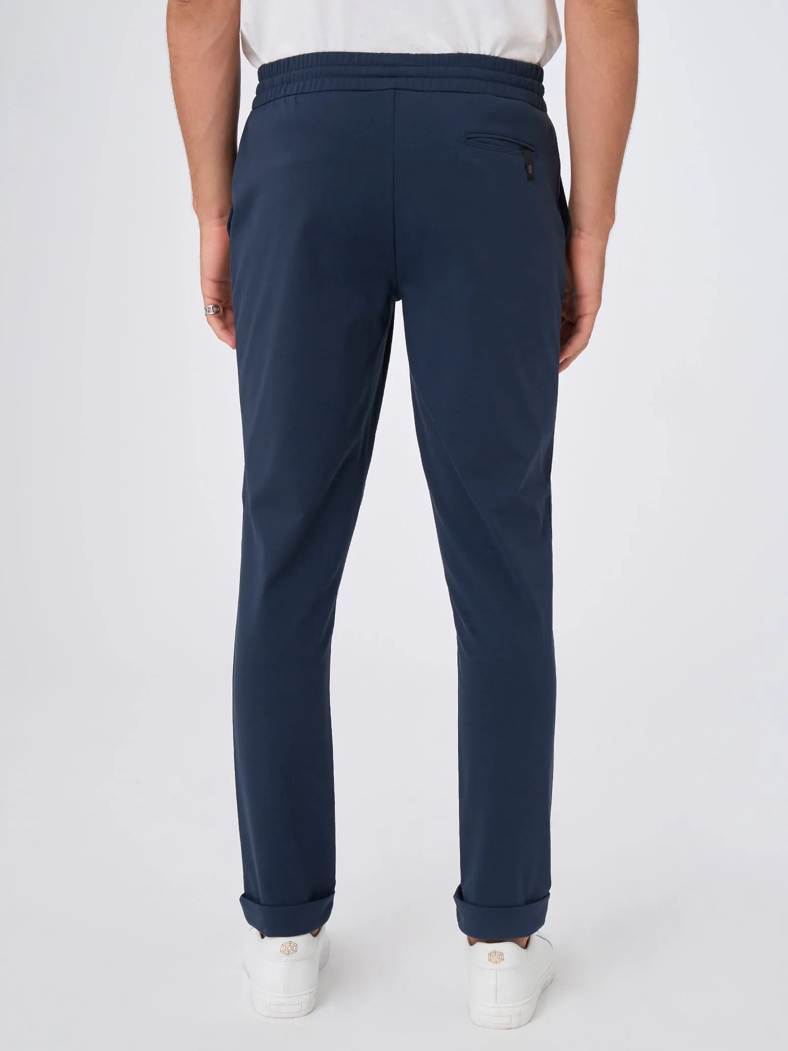 Pantalone jogger in Compact Light - Nero