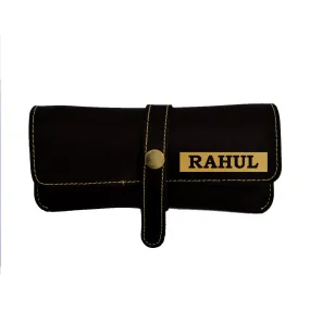 Personalised Glasses Case Custom Soft Pouch for Sunglass Holder - Premium Vegan Leather