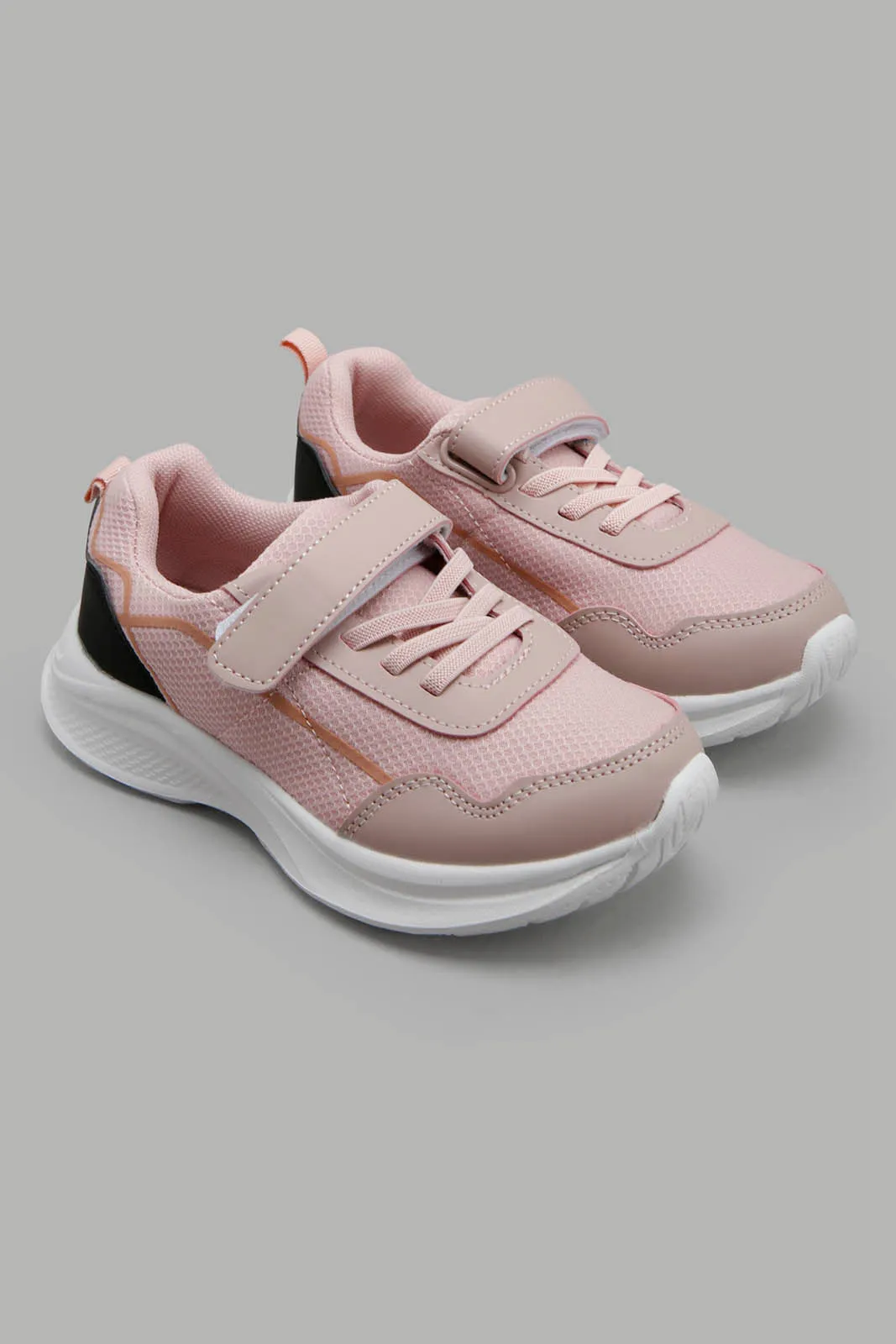 Pink Velcro Strap Sneaker