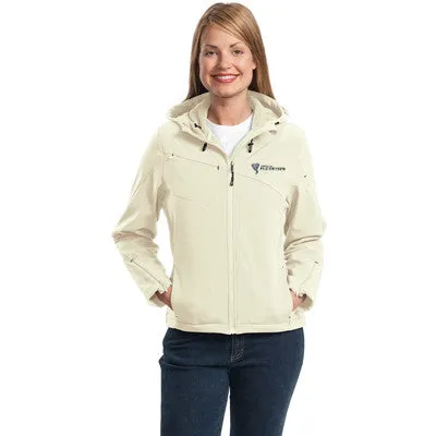 Port Authority Ladies Textured Hooded Soft Shell Jacket