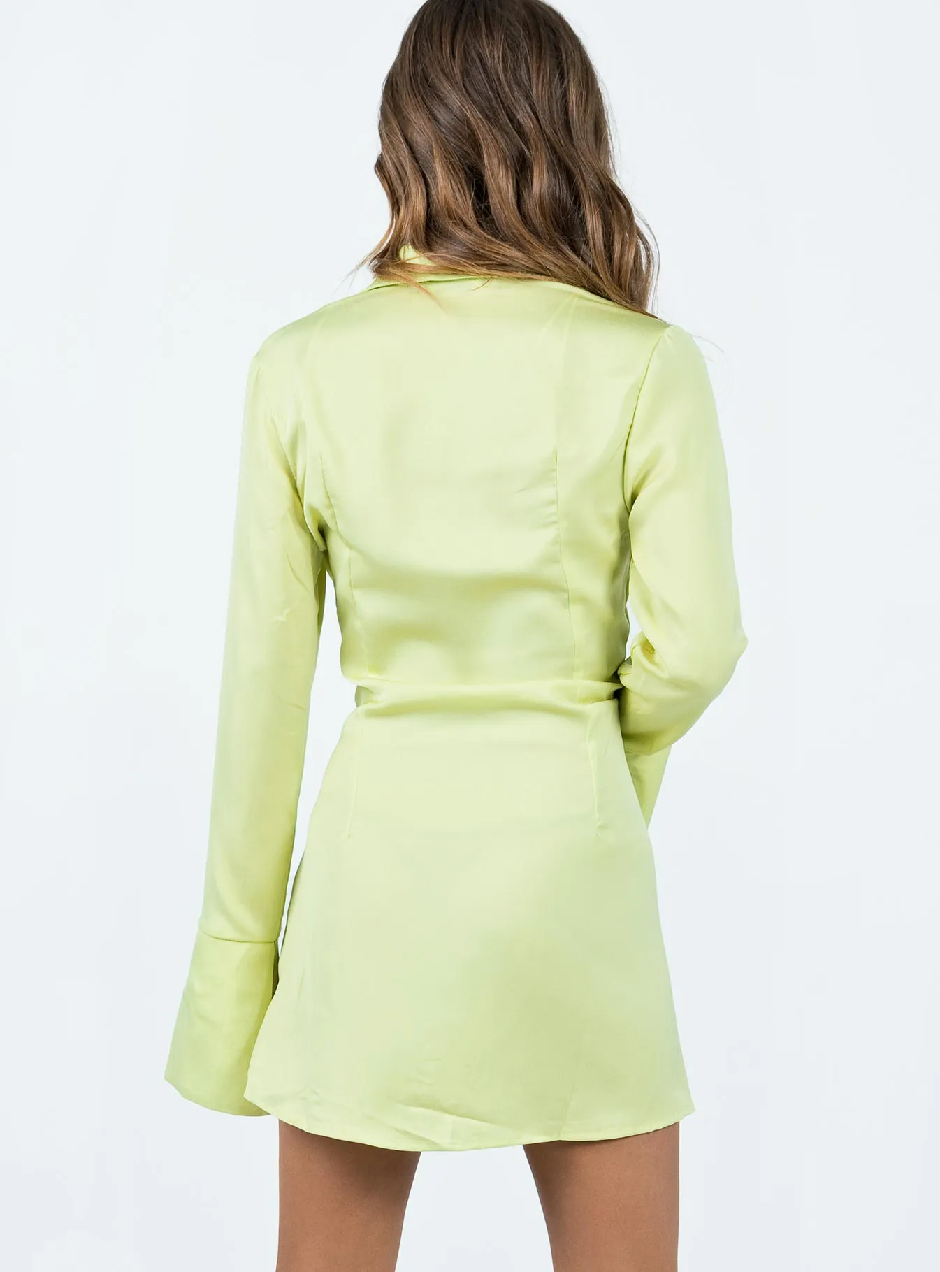 Posy Long Sleeve Mini Dress Green