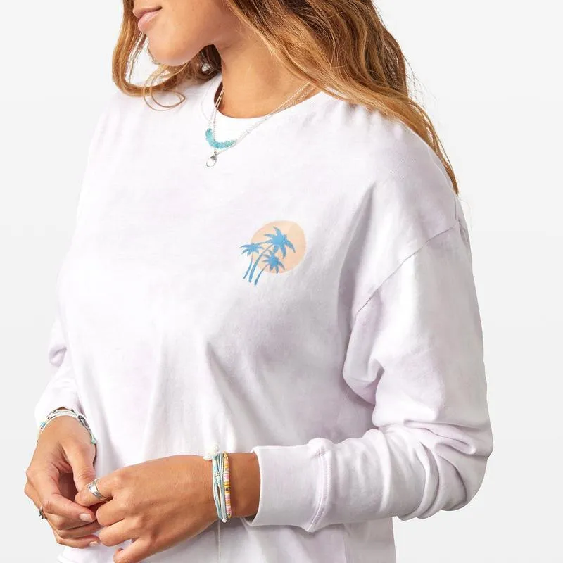 Pura Vida Surf Tour Boxy Long Sleeve in Lavender Tie Dye