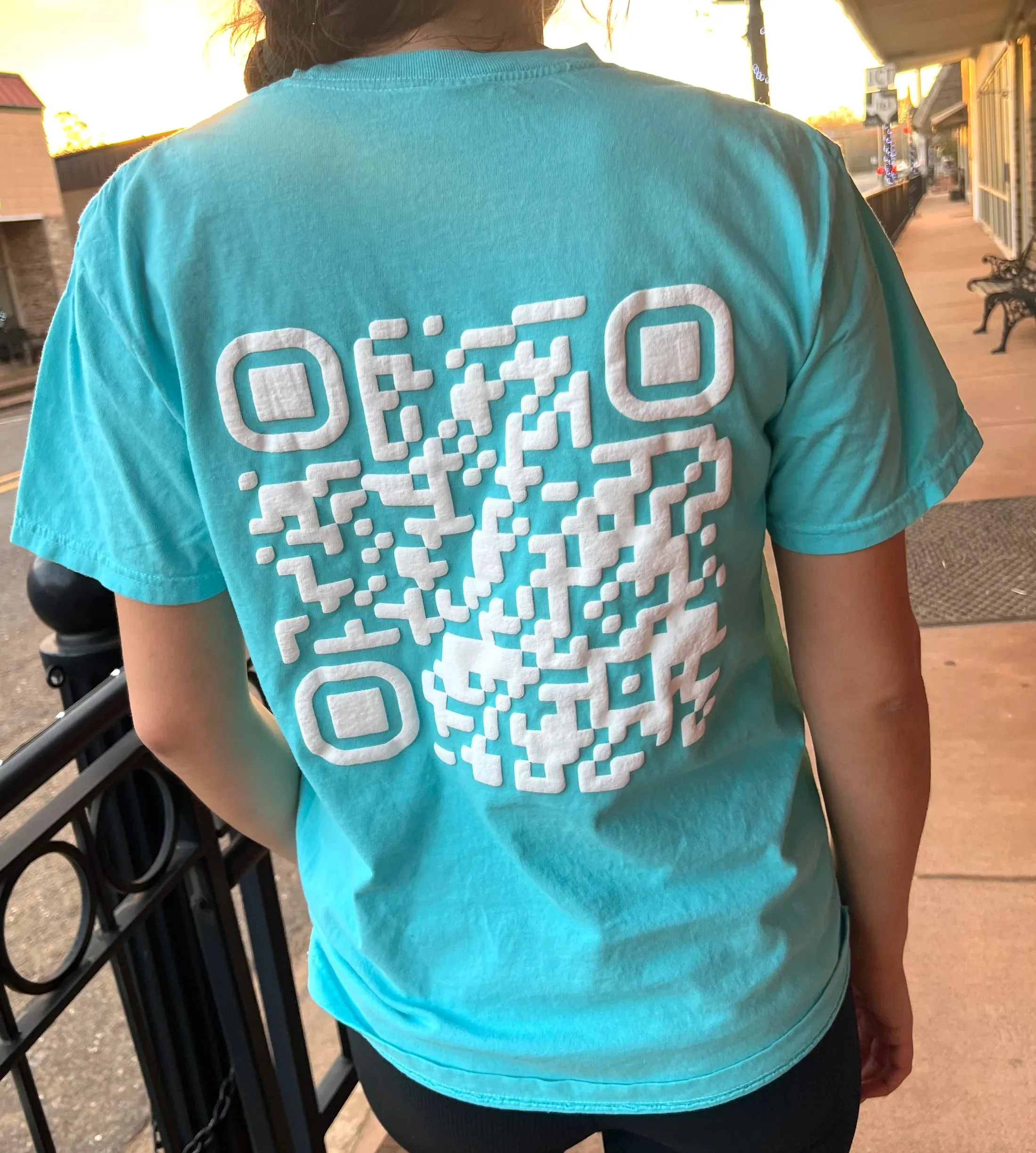 QR Code Puff Graphic Tee