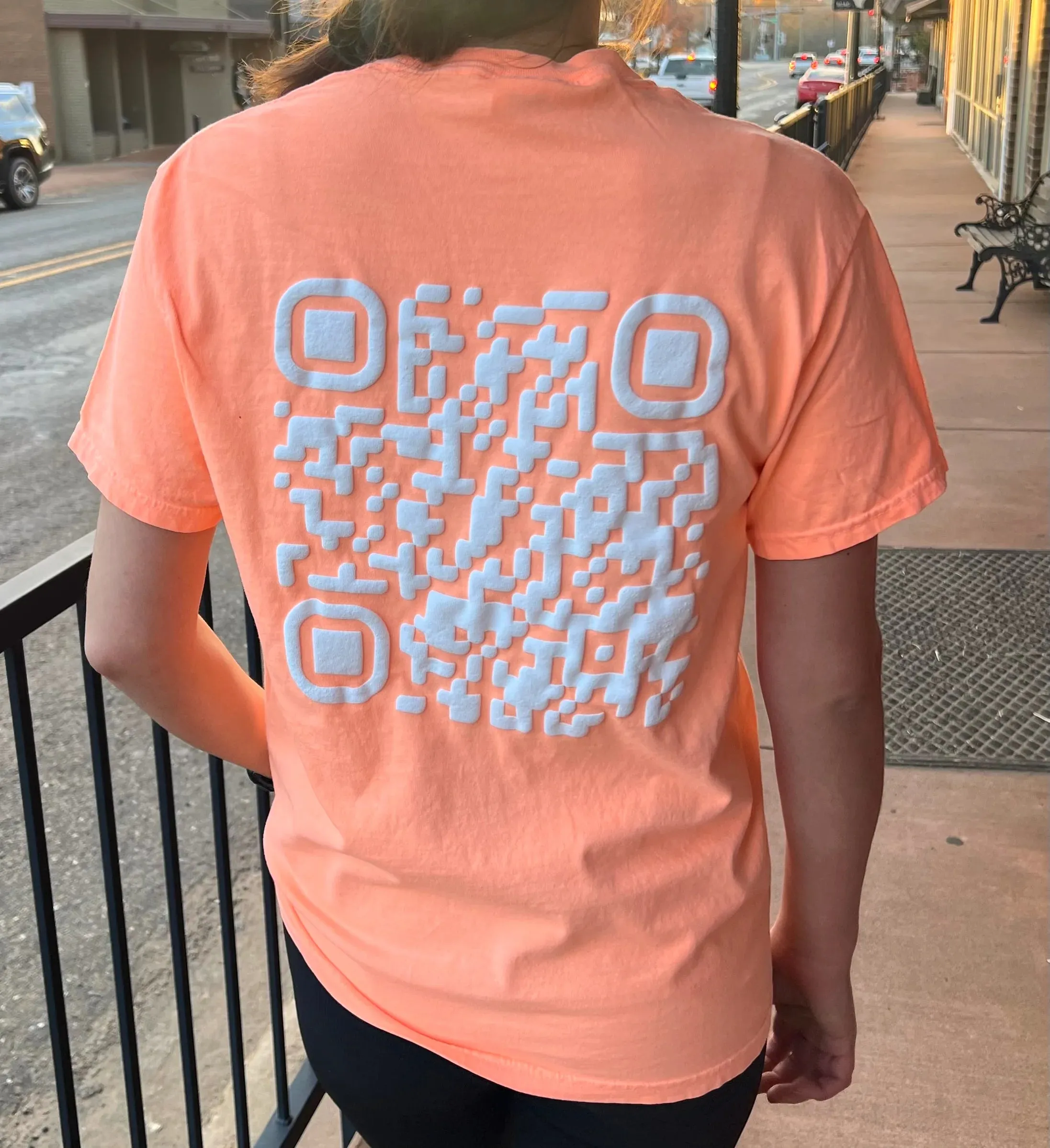 QR Code Puff Graphic Tee