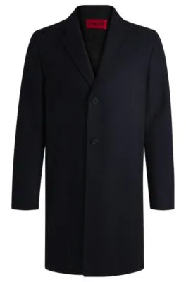 Regular-fit coat in a wool blend