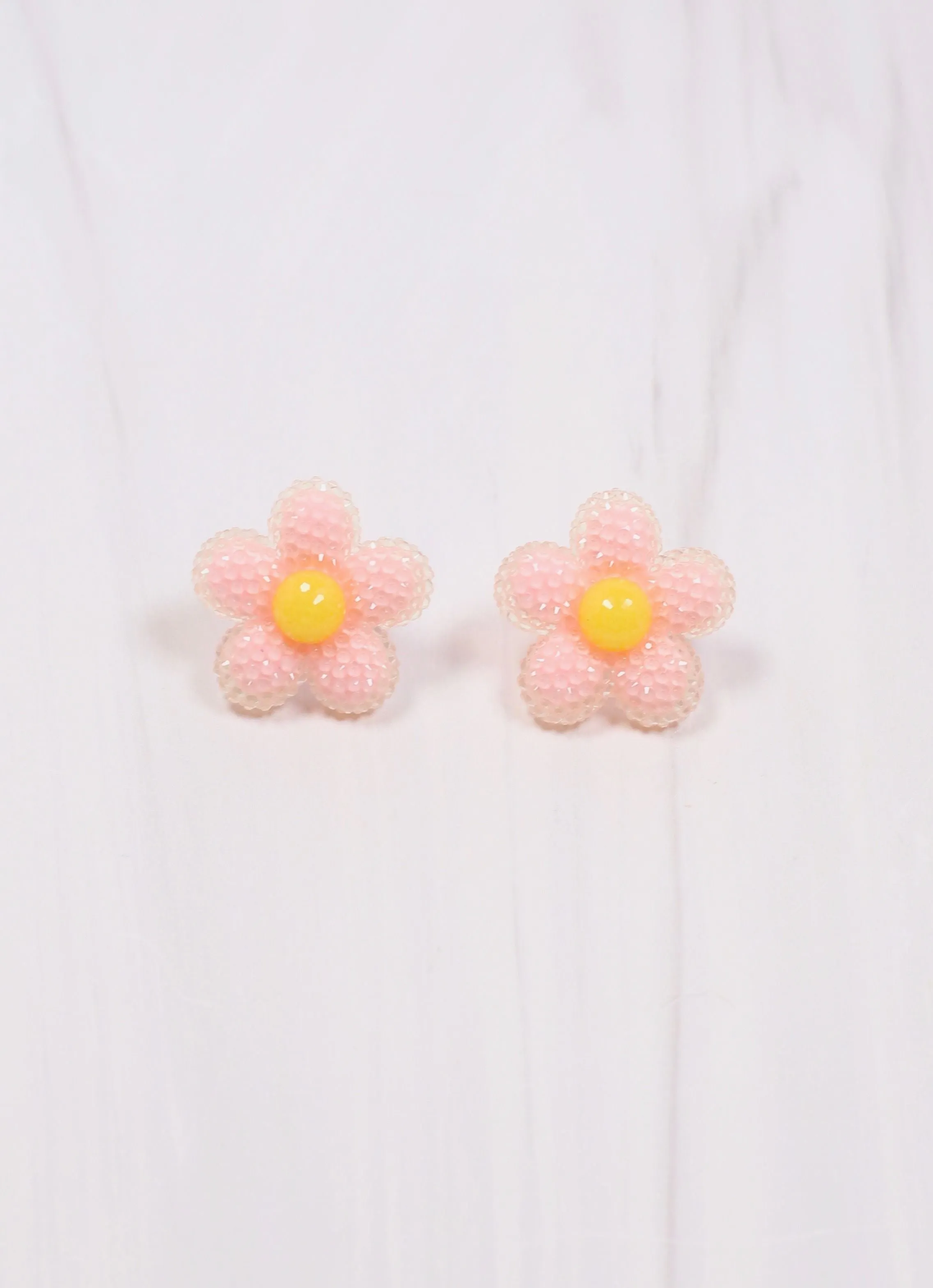 Rennies Beaded Flower Earring LIGHT PINK