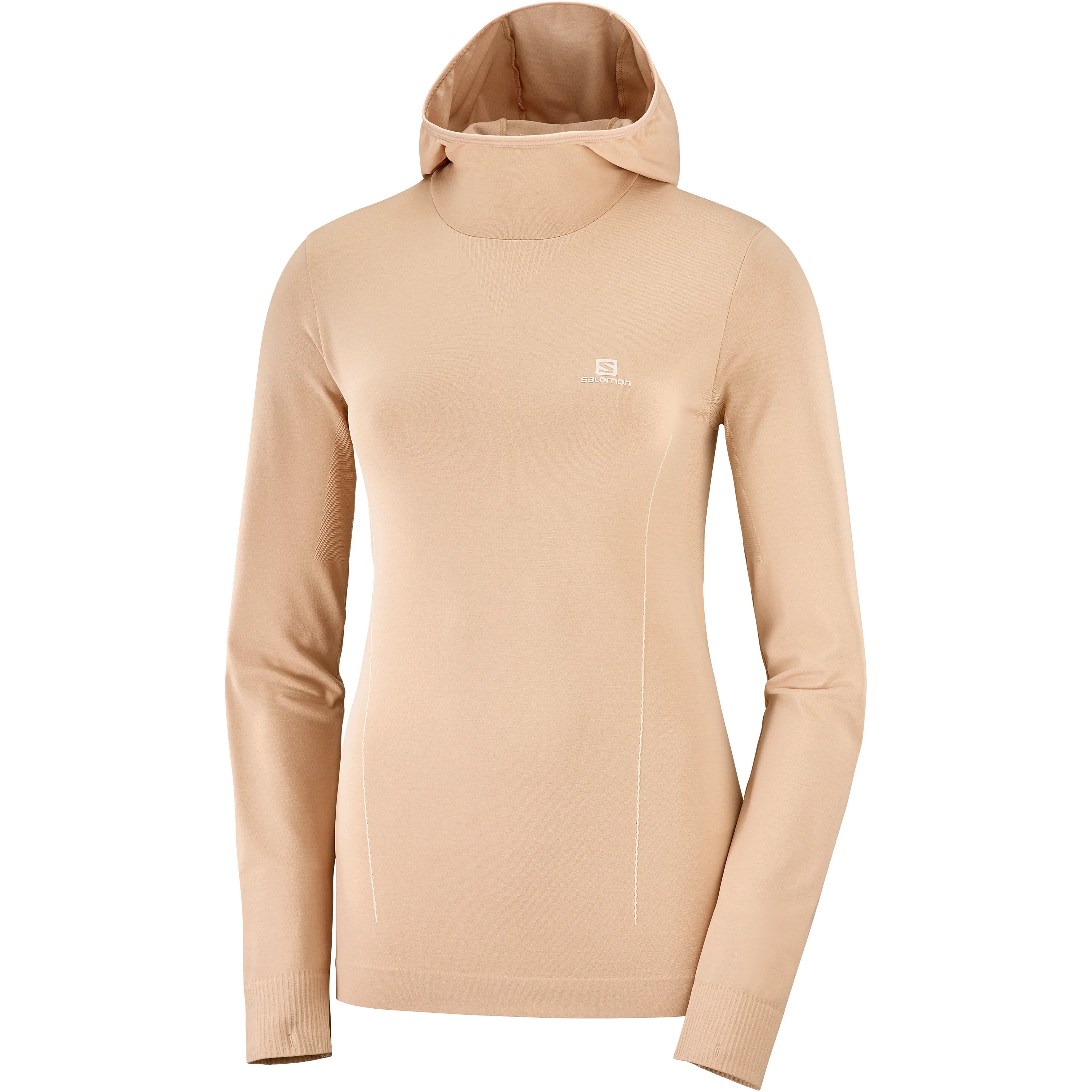 Salomon Women's Comet Seamless Hoody Sirocco/Shell | Buy Salomon Women's Comet Seamless Hoody Sirocco/Shell here | Out