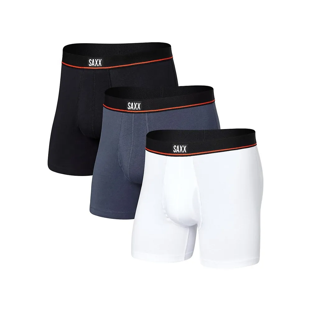 SAXX Underwear 3-Pack Non-Stop Stretch Cotton Slim-Fit Boxer Briefs