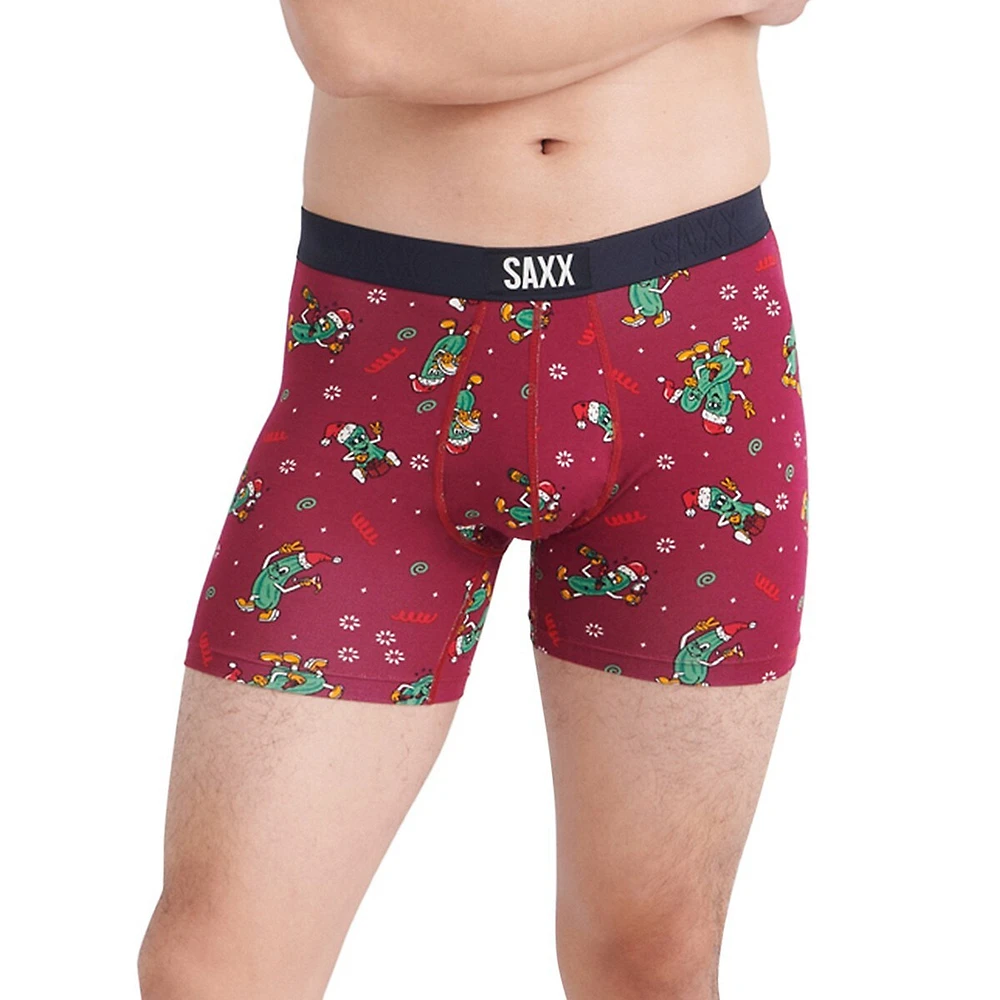 SAXX Underwear Vibe Super Soft Pickled-Print Slim-Fit Boxer Briefs