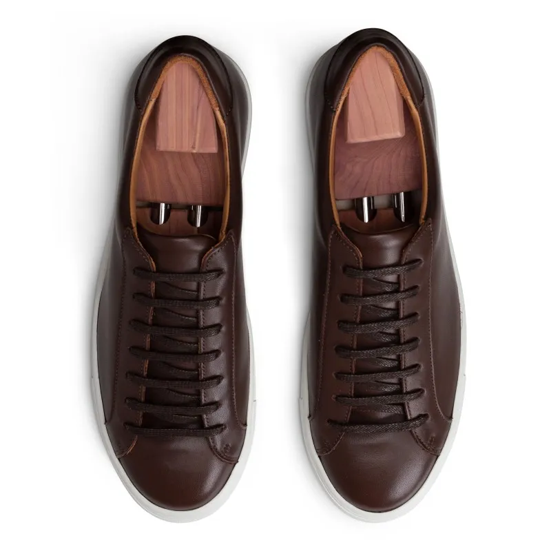 Skolyx Premium sneaker in dark brown leather