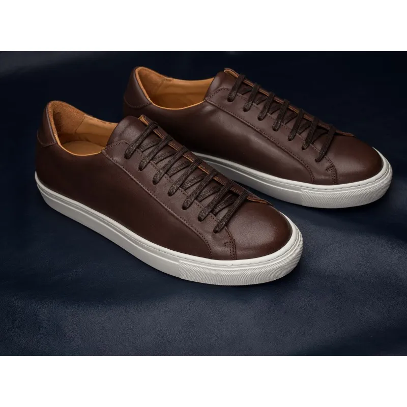 Skolyx Premium sneaker in dark brown leather