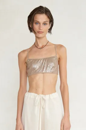 Stella Sequin Bralette Nude