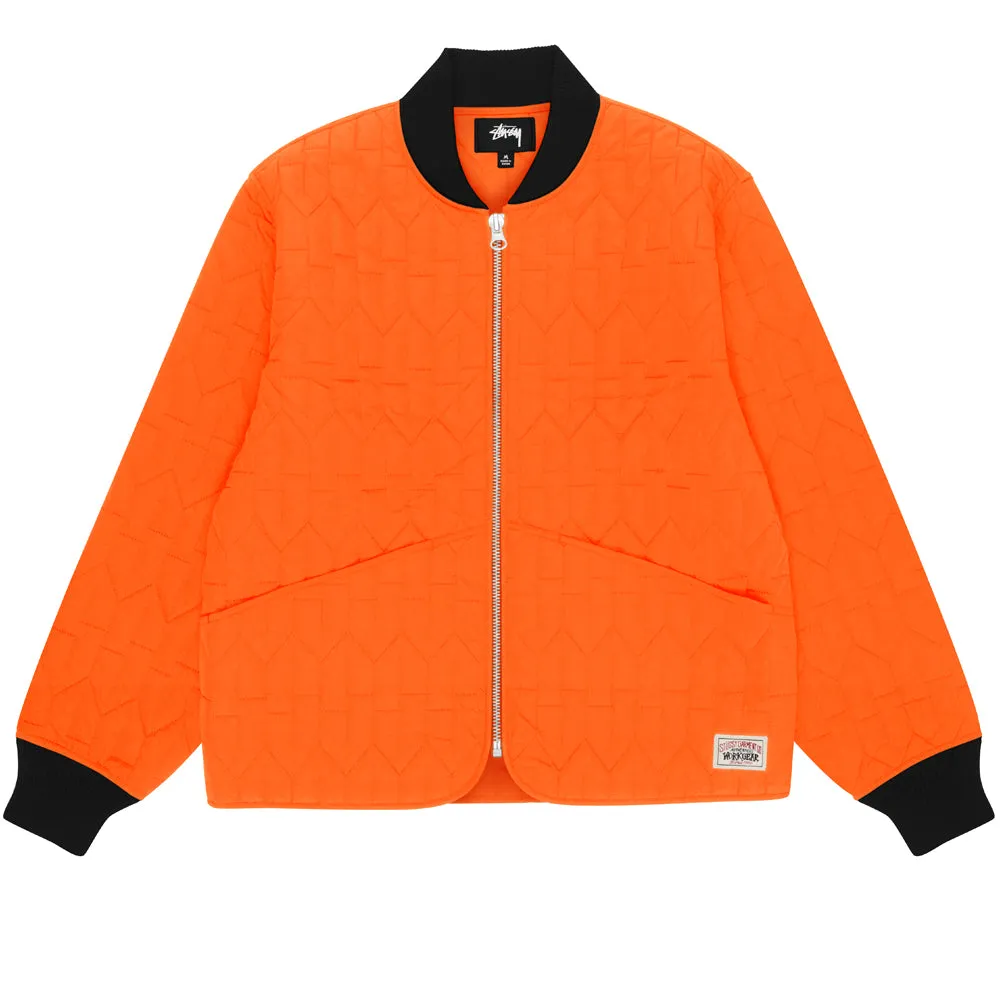 STSSY S QUILTED LINER JACKET // ORANGE