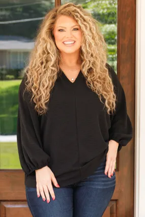 Stylish And Refined Blouse, Black