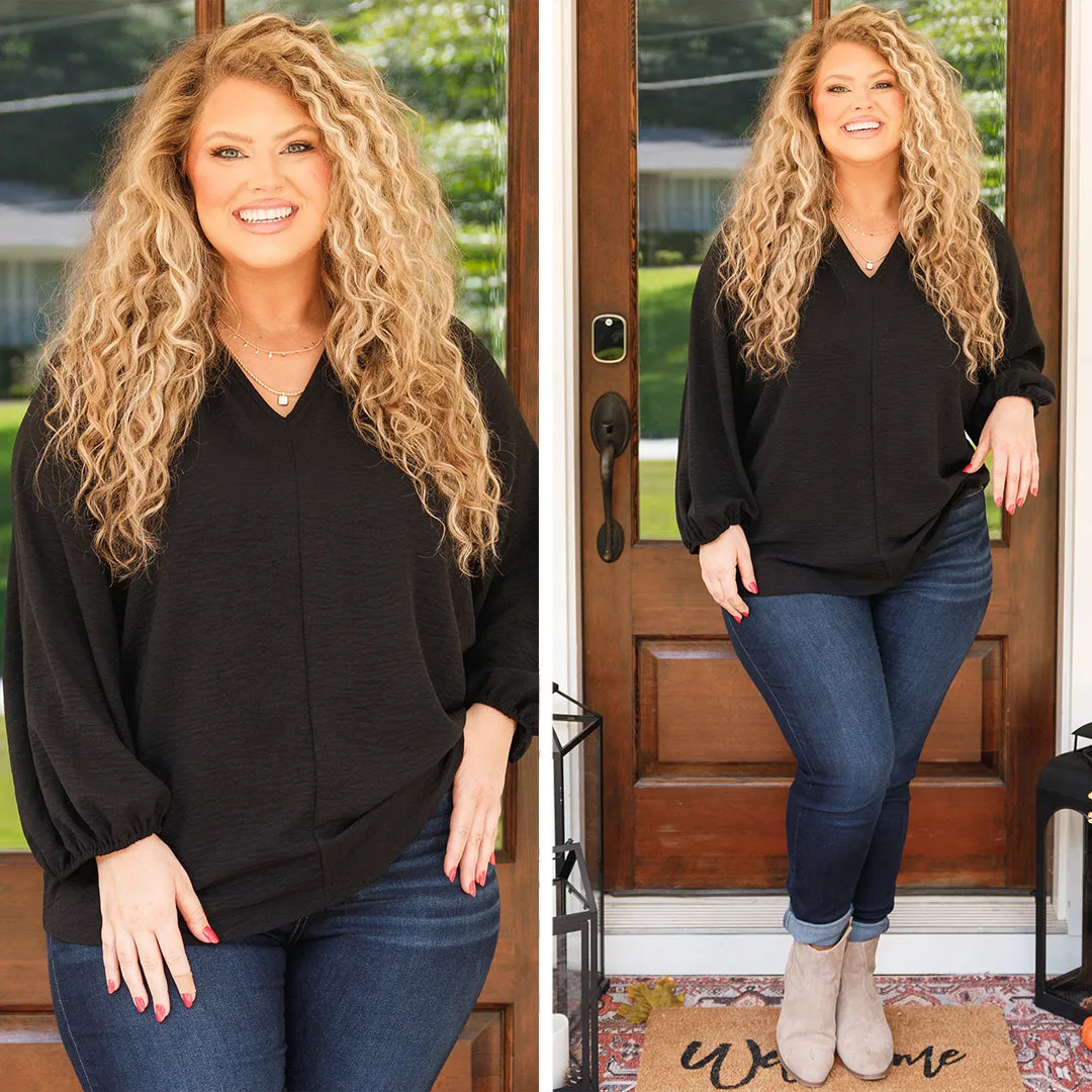 Stylish And Refined Blouse, Black