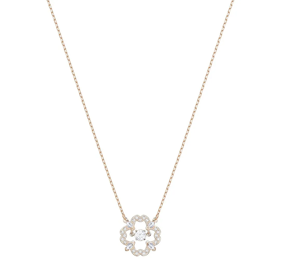 Swarovski Jewelry SPARKLING DANCING FLOWER Necklace, Rose Gold - 5408437