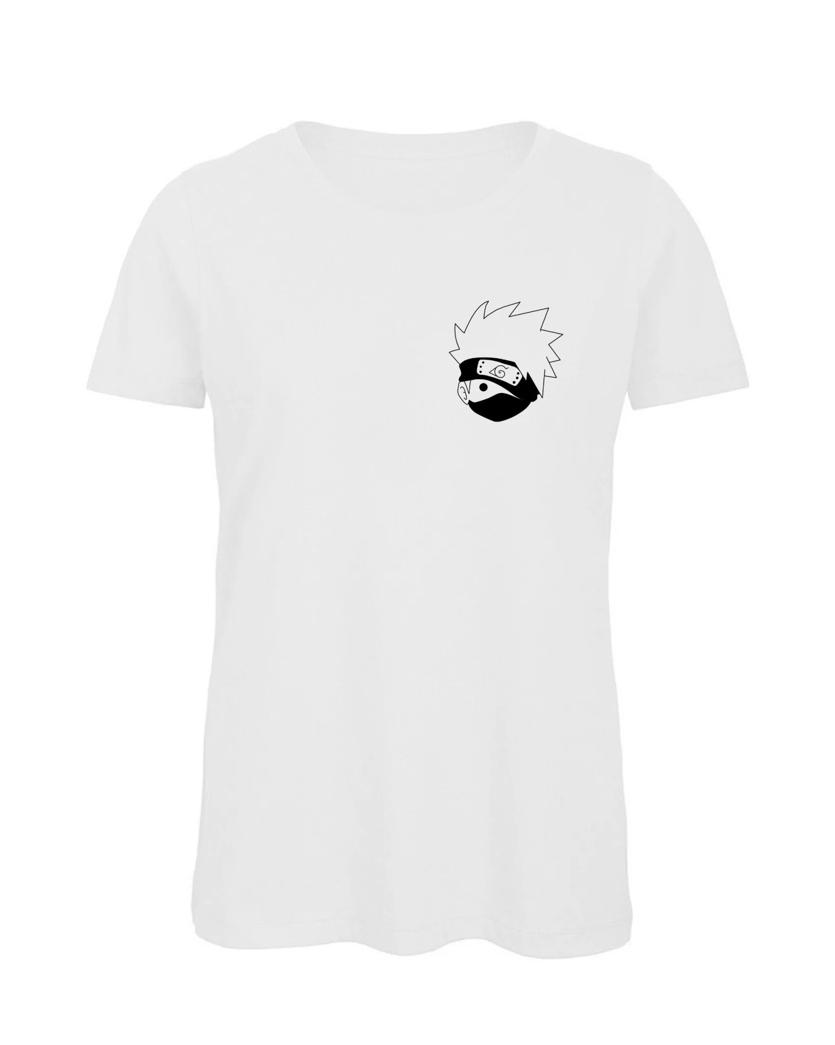 T-shirt bianca con ricamo Ninja