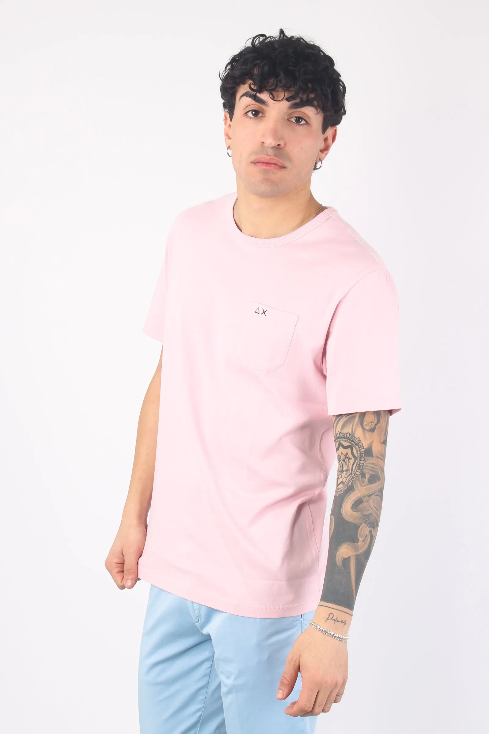 T-shirt Cotone Fiammato Taschi Ciclamino