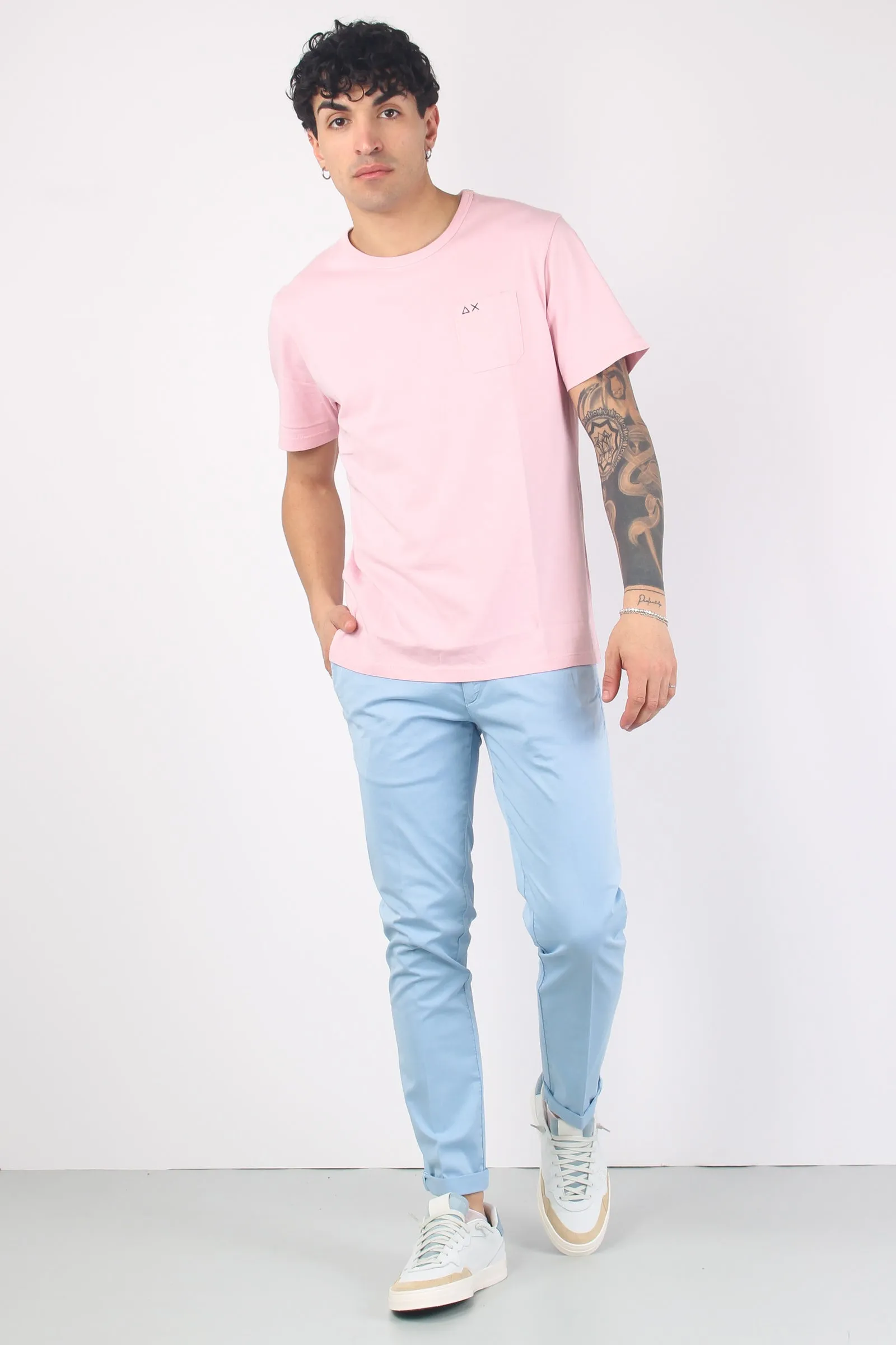 T-shirt Cotone Fiammato Taschi Ciclamino