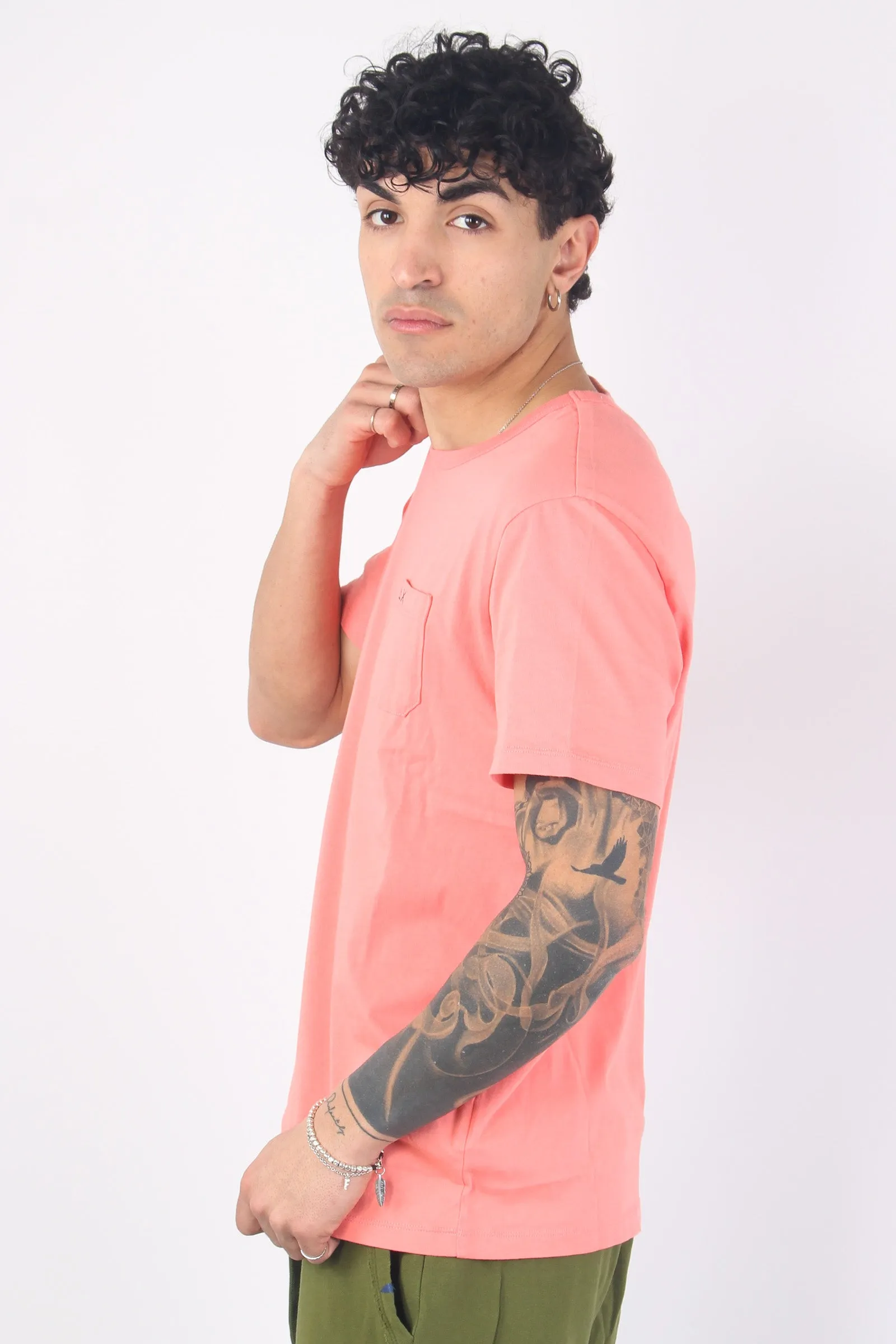 T-shirt Cotone Fiammato Taschi Fenicottero