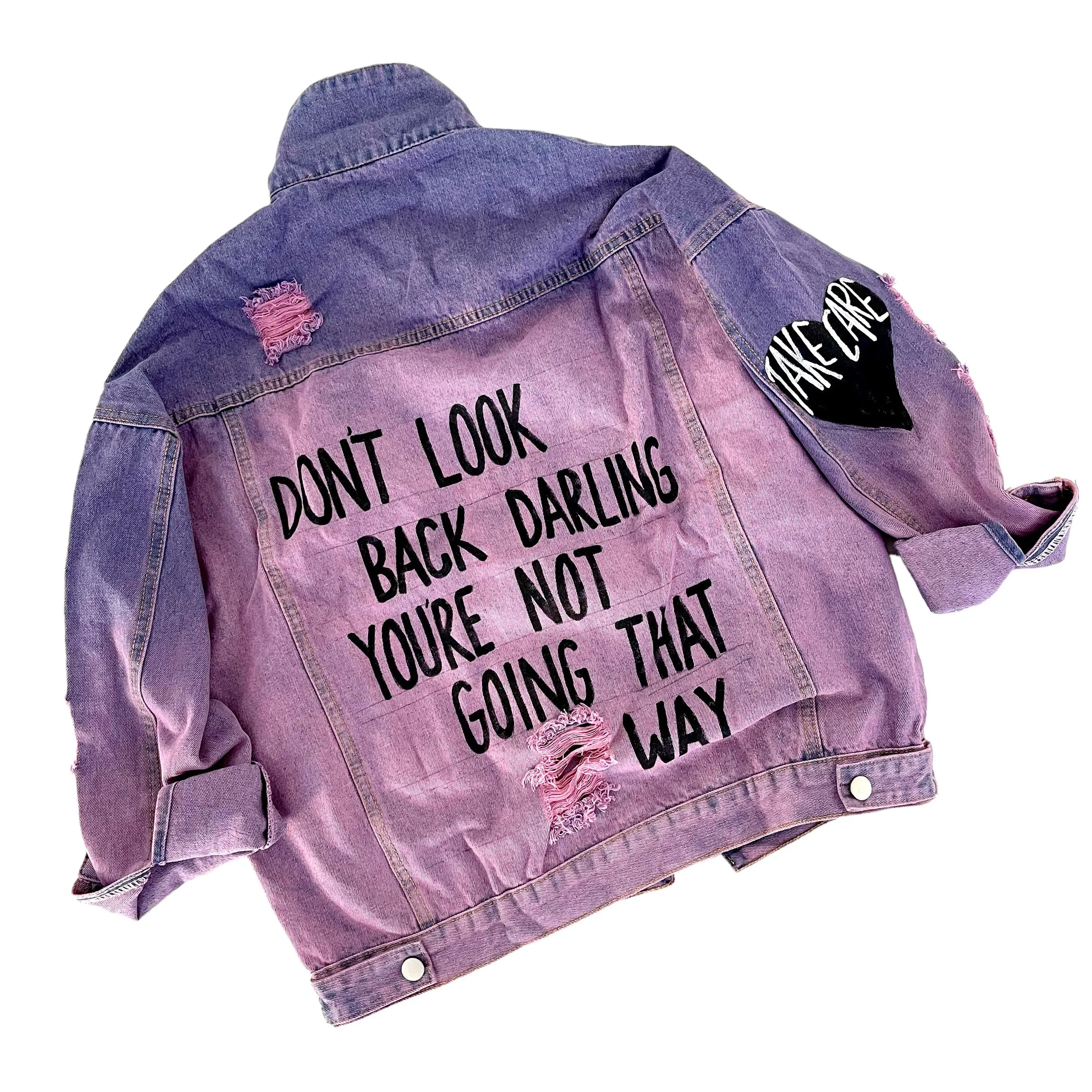 'Take Care' Denim Jacket