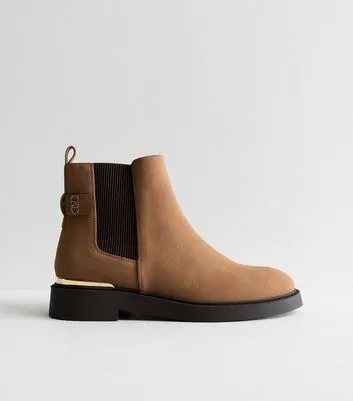 Tan Suedette Chelsea Boots New Look